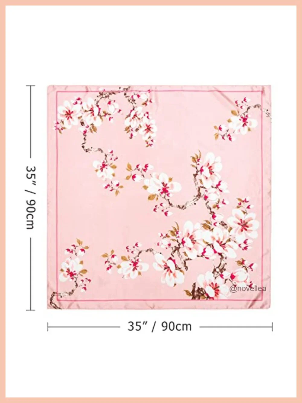 4-Pack Large Square Satin Head Scarves - Polyester Silk Scarf for Women